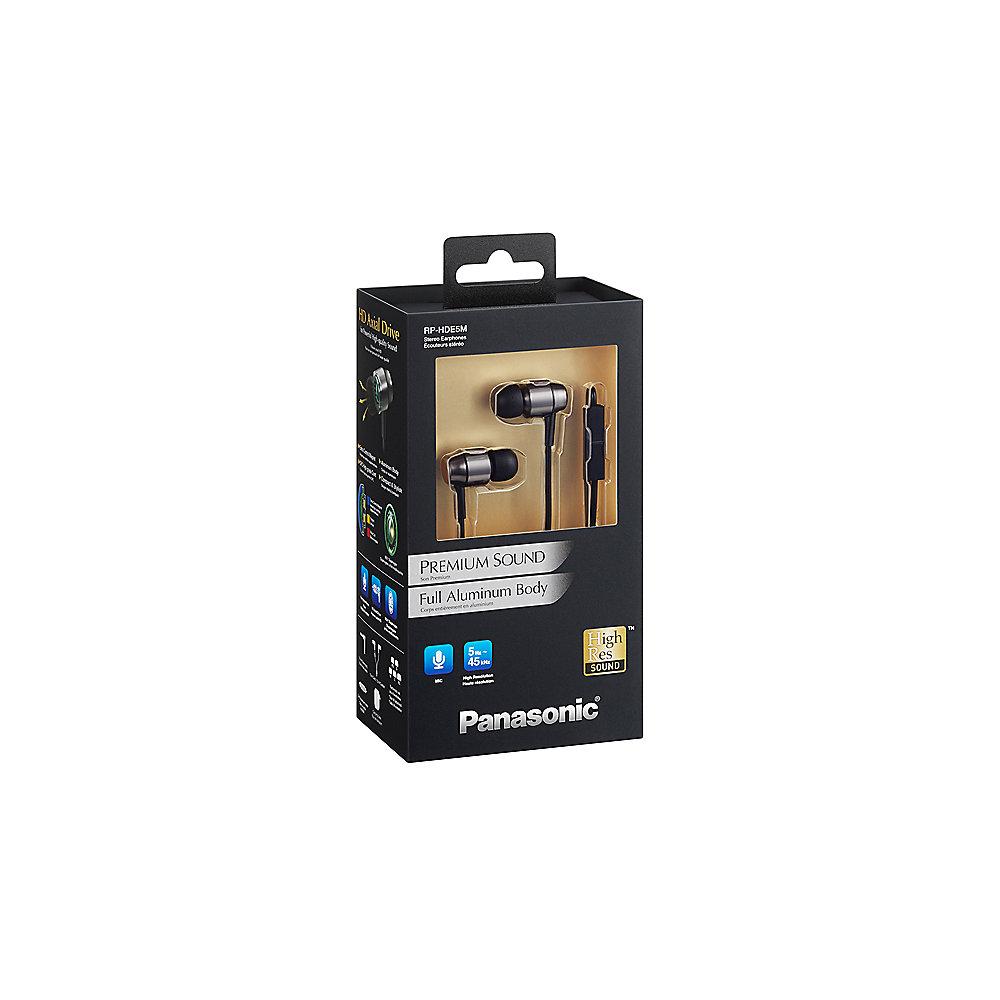 Panasonic RP-HDE5ME-S In-Ear Kopfhörer, High Resolution, Aluminium-Body