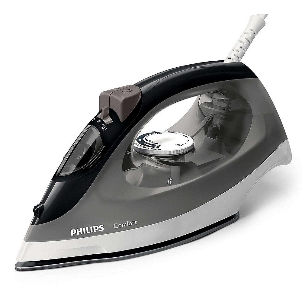 Philips GC1026/30 Dampfbügeleisen Comfort, 2000 W, 100 g Dampfstoß, grau