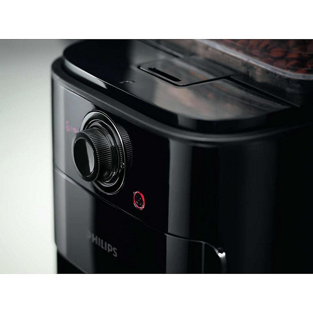 Philips HD7765/00 Grind & Brew Kaffeemaschine mit Mahlwerk Edelstahl Schwarz