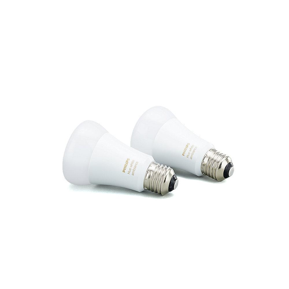 Philips Hue White Ambiance LED E27 Doppelpack 9,5W