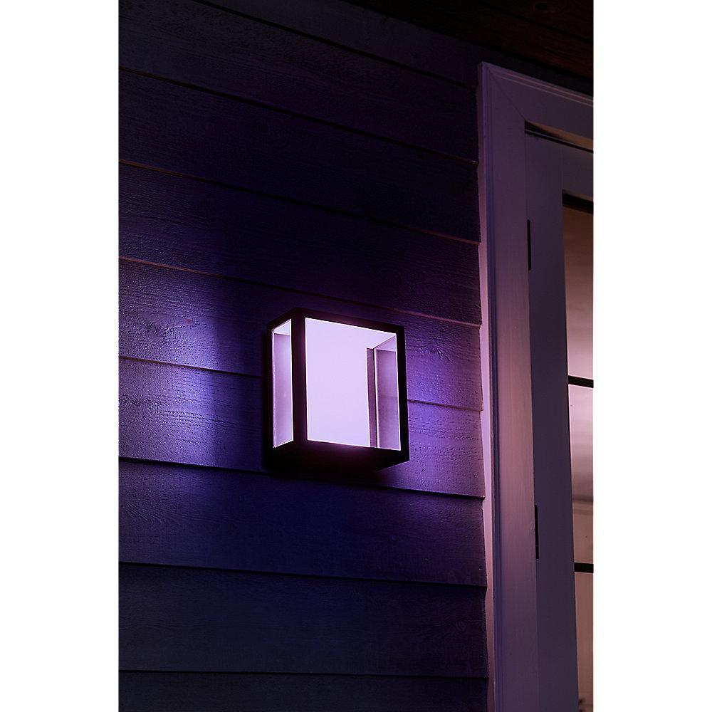 Philips Hue White & Color Amb. Impress LED Wandleuchte breit, Schwarz, 1200lm