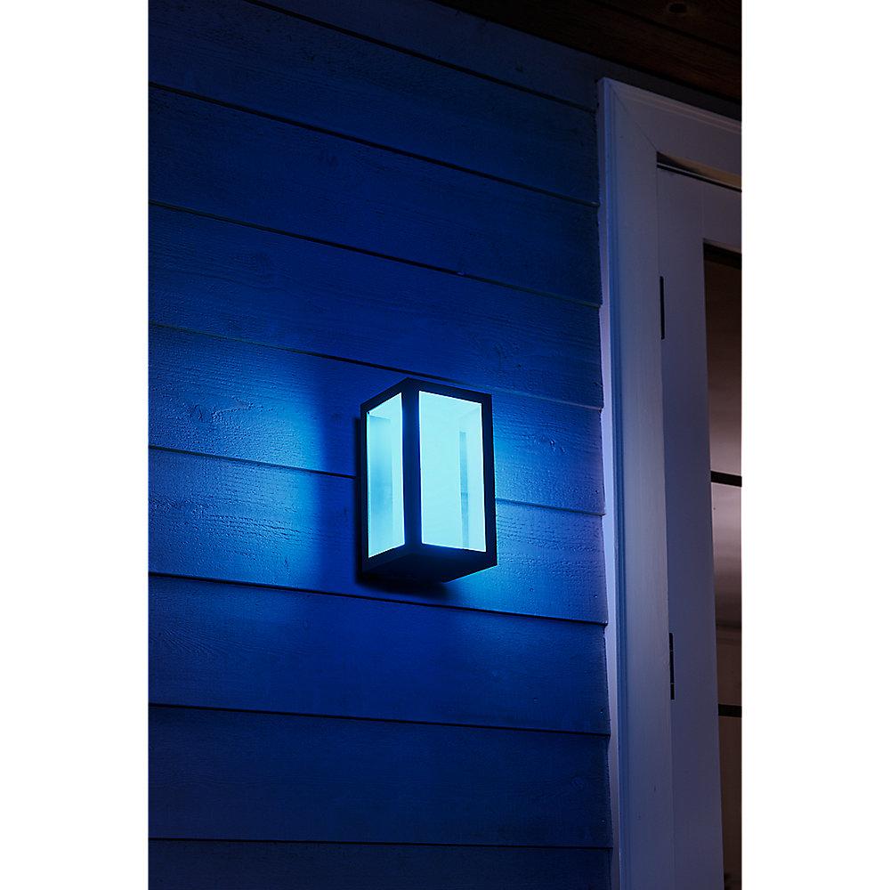 Philips Hue White & Color Amb. Impress LED Wandleuchte schmal, Schwarz, 1200lm