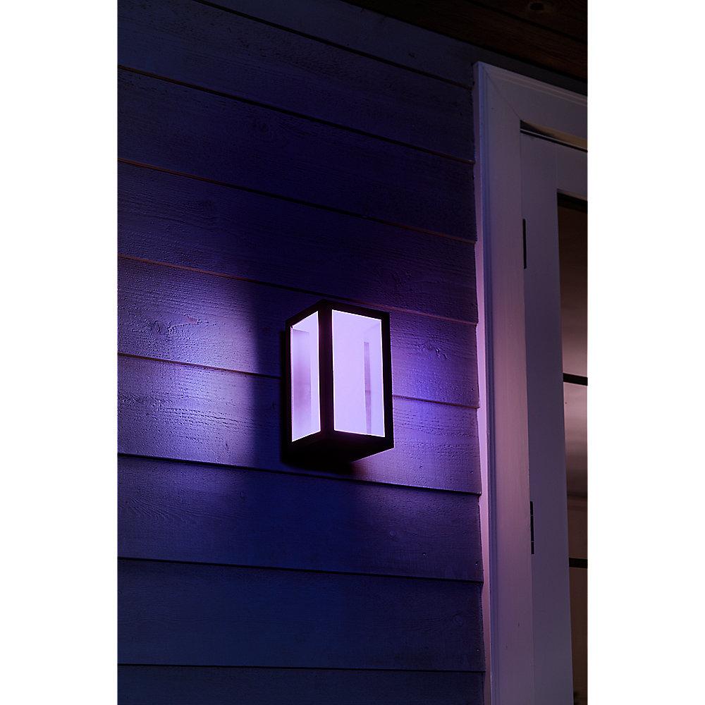 Philips Hue White & Color Amb. Impress LED Wandleuchte schmal, Schwarz, 1200lm