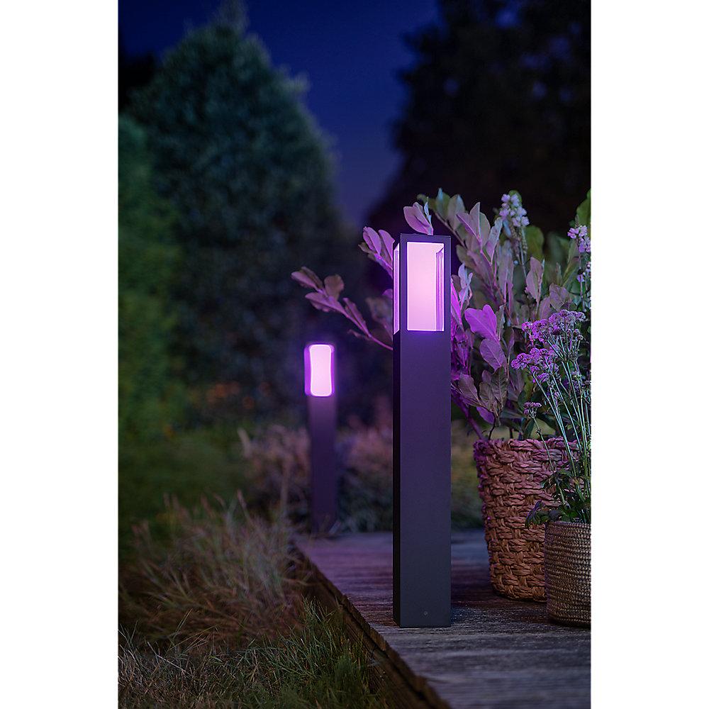 Philips Hue White & Color Amb. Impress LED Wegeleuchte, Schwarz, 1200lm