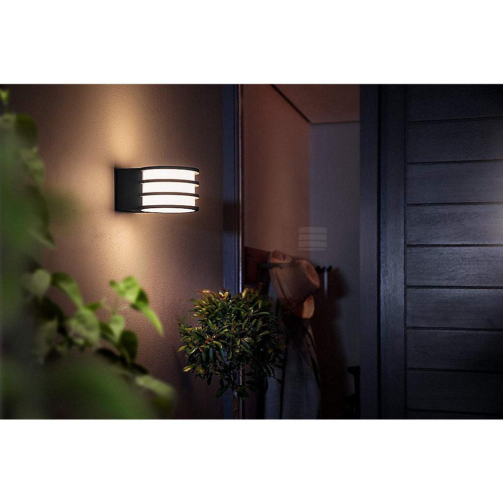 Philips Hue White LED Außenwandleuchte Lucca anthrazit, Philips, Hue, White, LED, Außenwandleuchte, Lucca, anthrazit