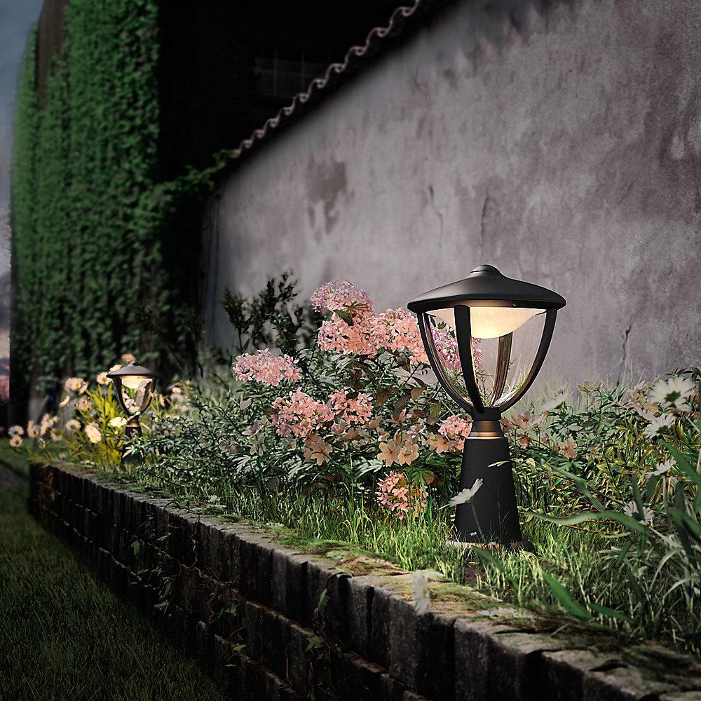 Philips myGarden Robin LED-Sockel-/Wegeleuchte schwarz 33,5 cm