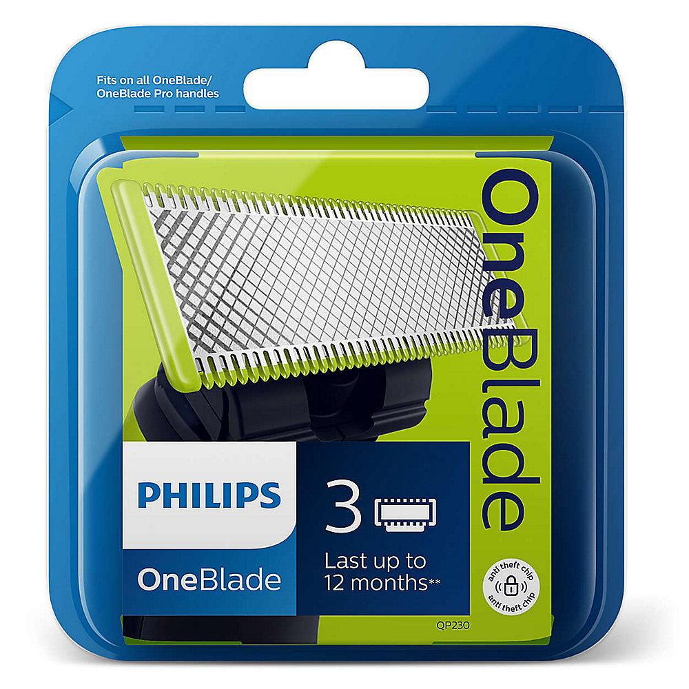 Philips QP230/50 Ersatzklinge für OneBlade / OneBlade Pro Modelle (3 Stück), Philips, QP230/50, Ersatzklinge, OneBlade, /, OneBlade, Pro, Modelle, 3, Stück,