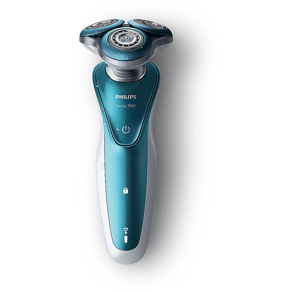 Philips S7370/41 Shaver Series 7000 Nass-/Trockenrasierer blau/silber