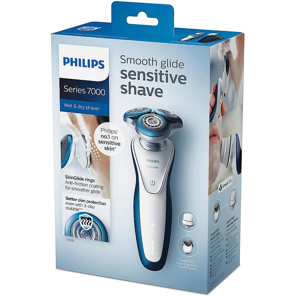 Philips S7520/50 Shaver series 7000 Nass-/Trockenrasierer Styler blau/weiß