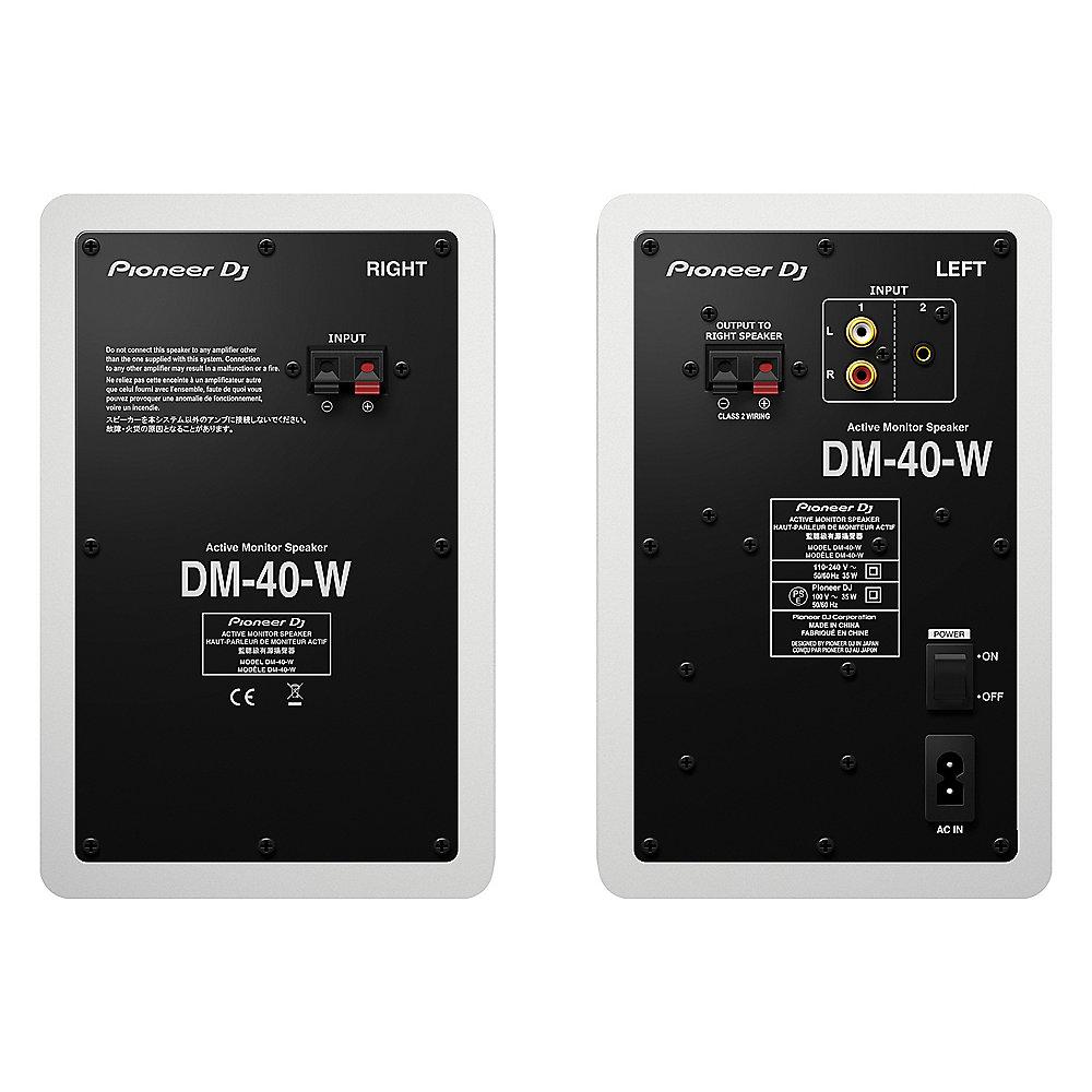 Pioneer DJ DM-40-W 2-Wege aktive Monitor-Lautsprecher weiß