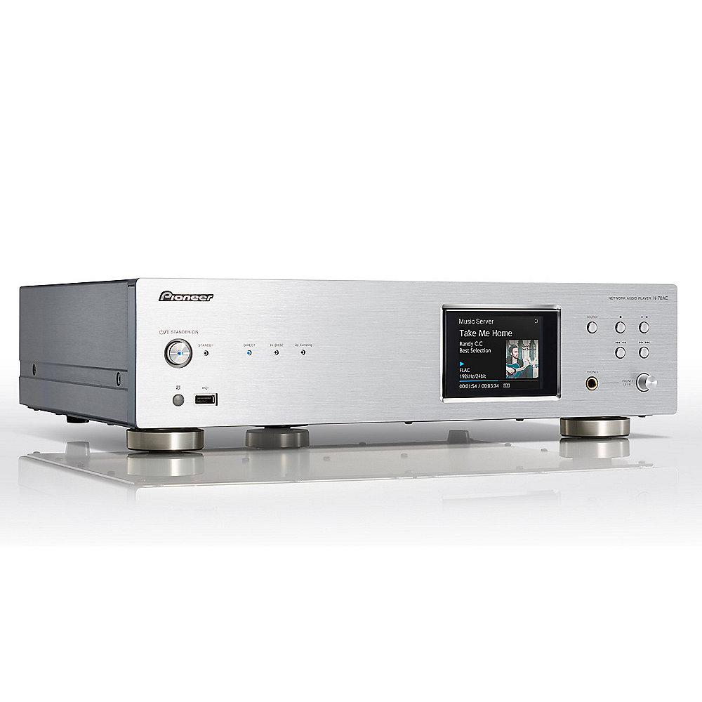 Pioneer N-70AE Pure Audio Netzwerk-Player HiRes SPDIF Multiroom silber, Pioneer, N-70AE, Pure, Audio, Netzwerk-Player, HiRes, SPDIF, Multiroom, silber