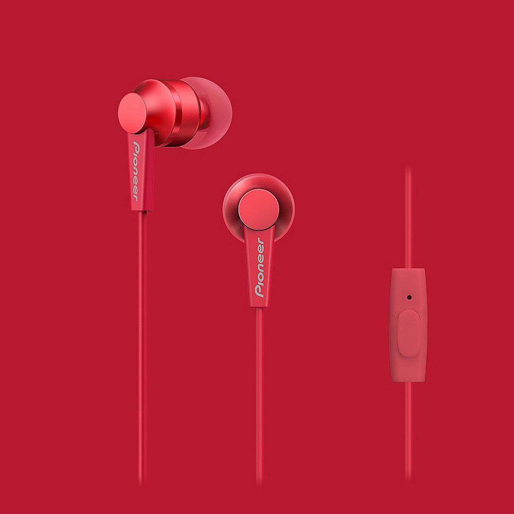 Pioneer SE-C3T-R In-Ear Kopfhörer Aluminium Designe ultra leicht rot