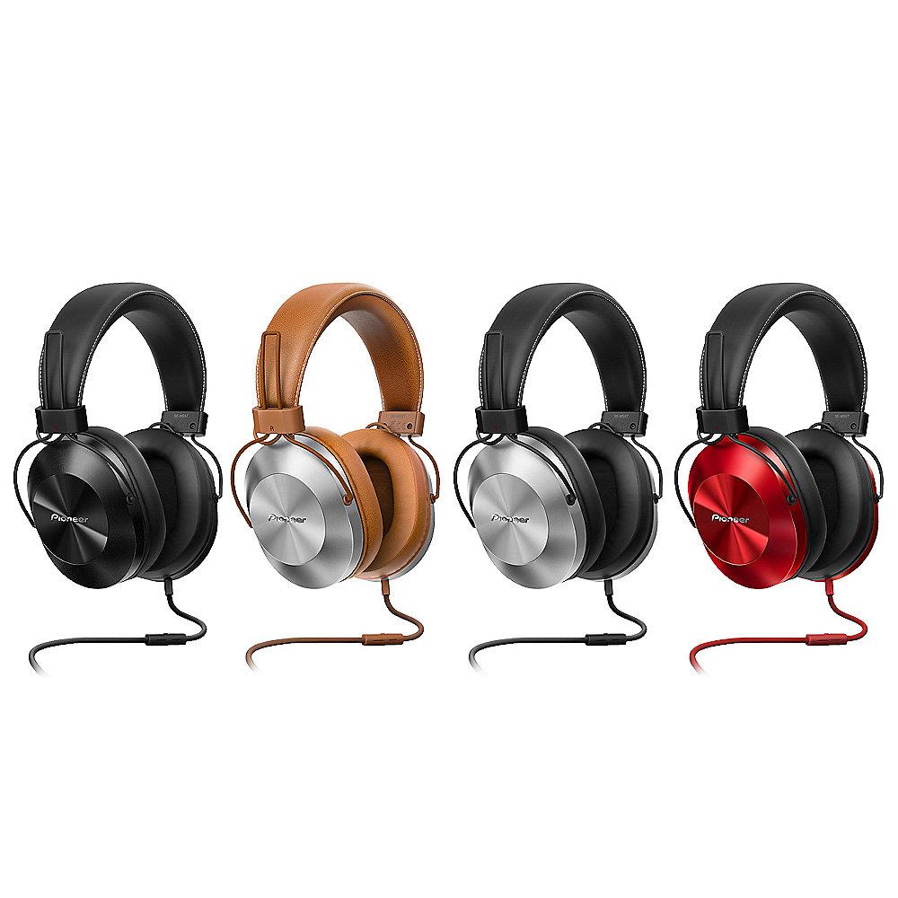 Pioneer SE-MS5T Over-Ear Hi-Res Kopfhörer mit In-Line Mikrofon rot