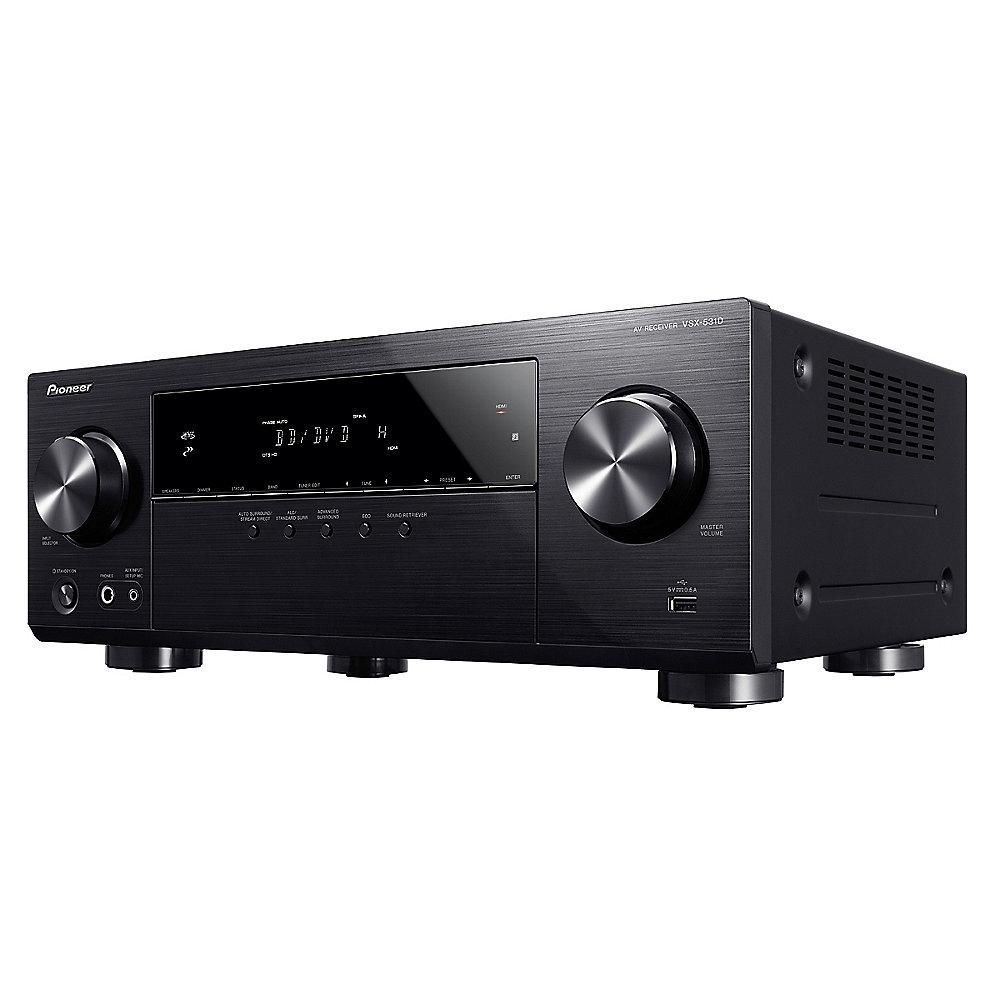 Pioneer VSX-531D-B 5.1 Receiver DAB 4K Upscaler Bluetooth USB schwarz, Pioneer, VSX-531D-B, 5.1, Receiver, DAB, 4K, Upscaler, Bluetooth, USB, schwarz