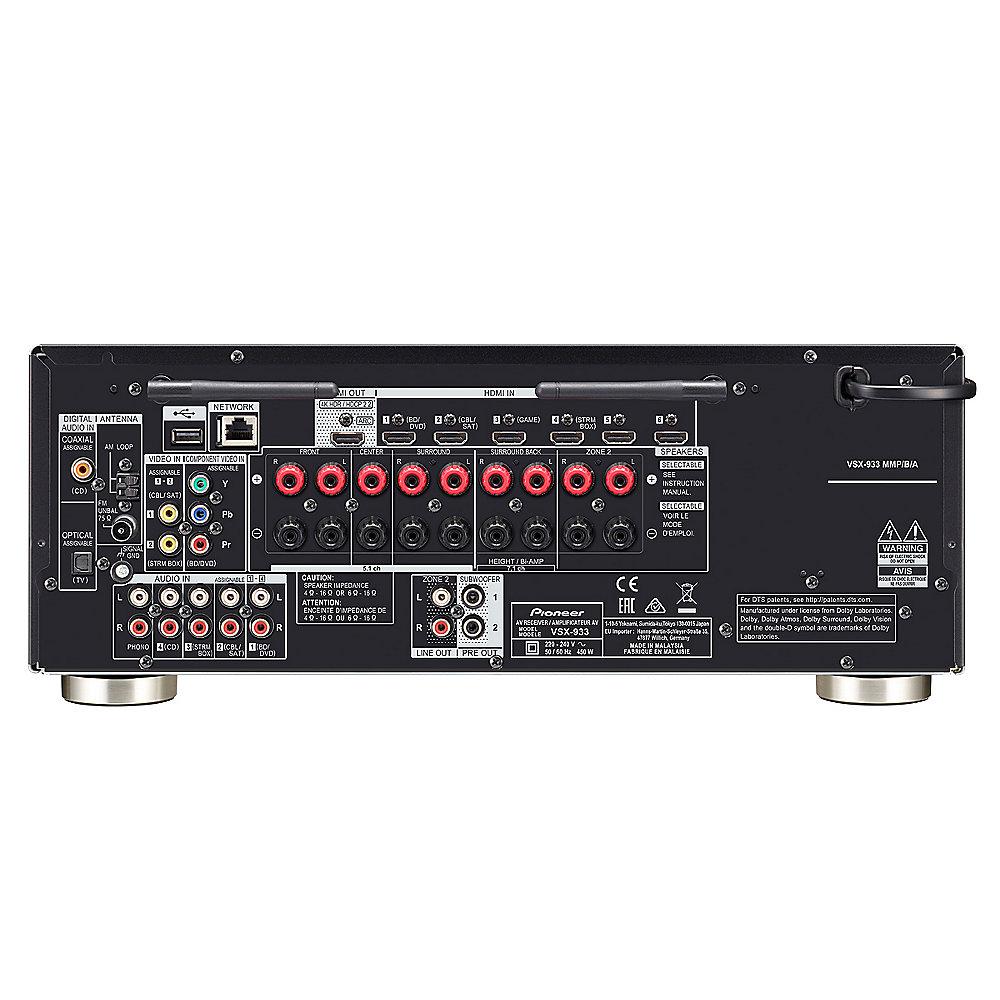 Pioneer VSX-933 7.2 AV Receiver 4K AirPlay WiFi BT Dolby Atmos HDR Multiroom si, Pioneer, VSX-933, 7.2, AV, Receiver, 4K, AirPlay, WiFi, BT, Dolby, Atmos, HDR, Multiroom, si