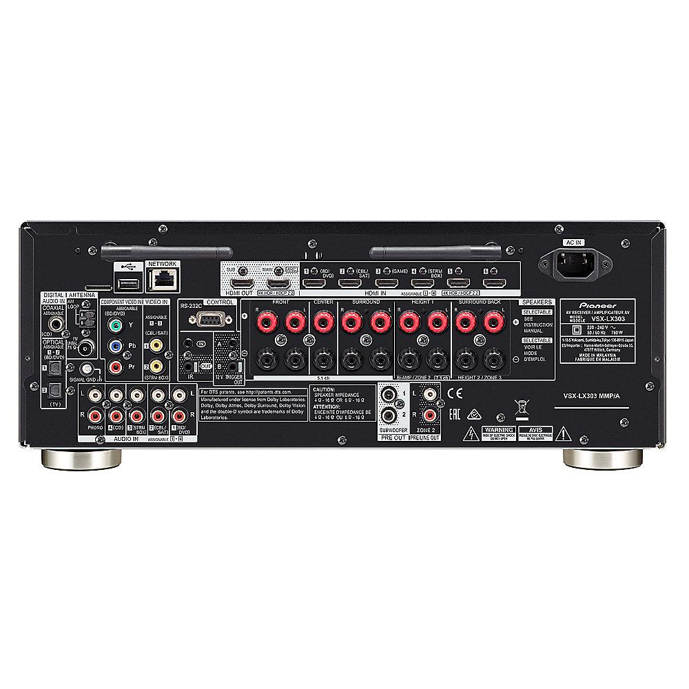 Pioneer VSX-LX303 9.2 AV Receiver 4K DTS:X WiFi BT Dolby Atmos Multiroom sw, Pioneer, VSX-LX303, 9.2, AV, Receiver, 4K, DTS:X, WiFi, BT, Dolby, Atmos, Multiroom, sw