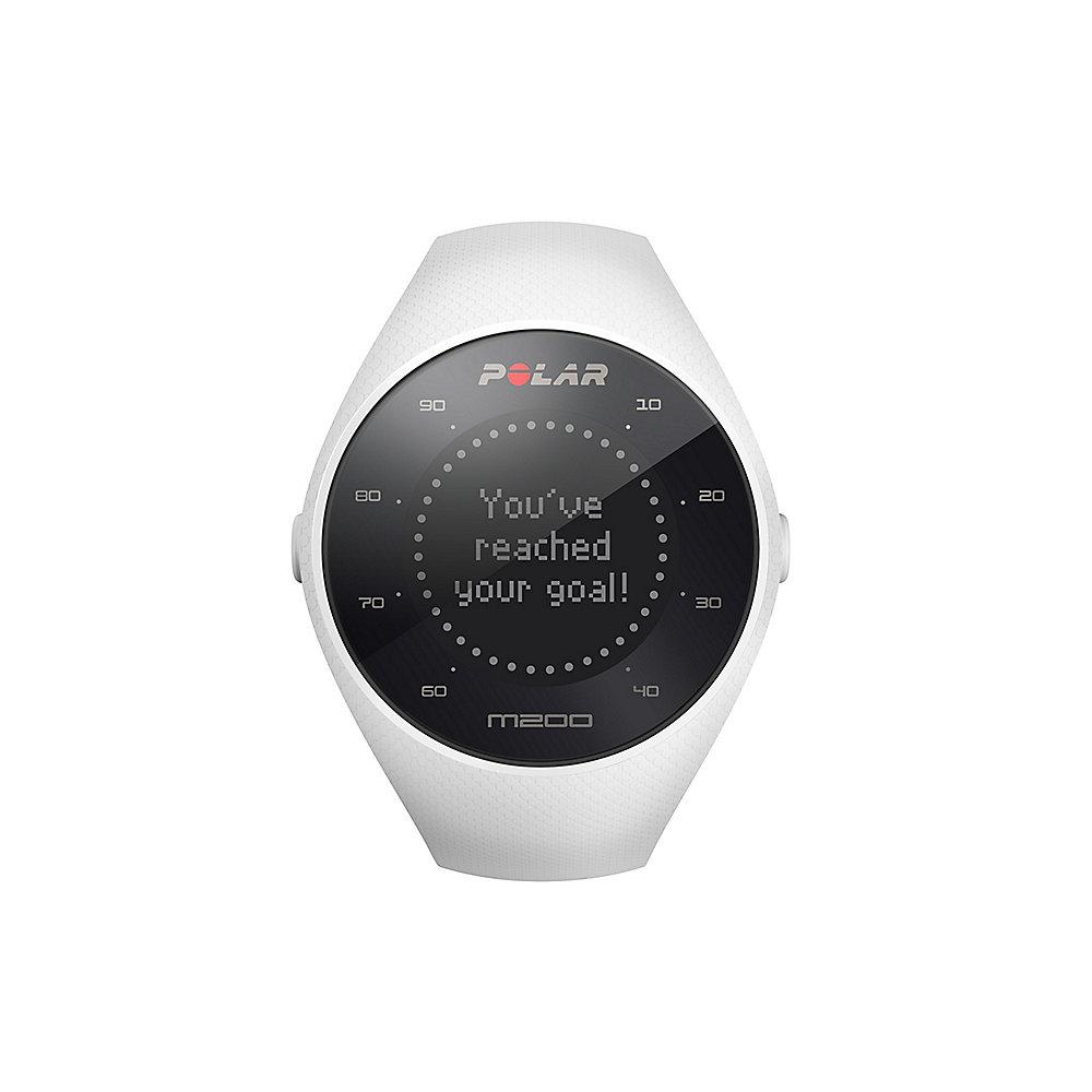 Polar M200 Weiß M/L GPS-Laufuhr mit Pulsmessung