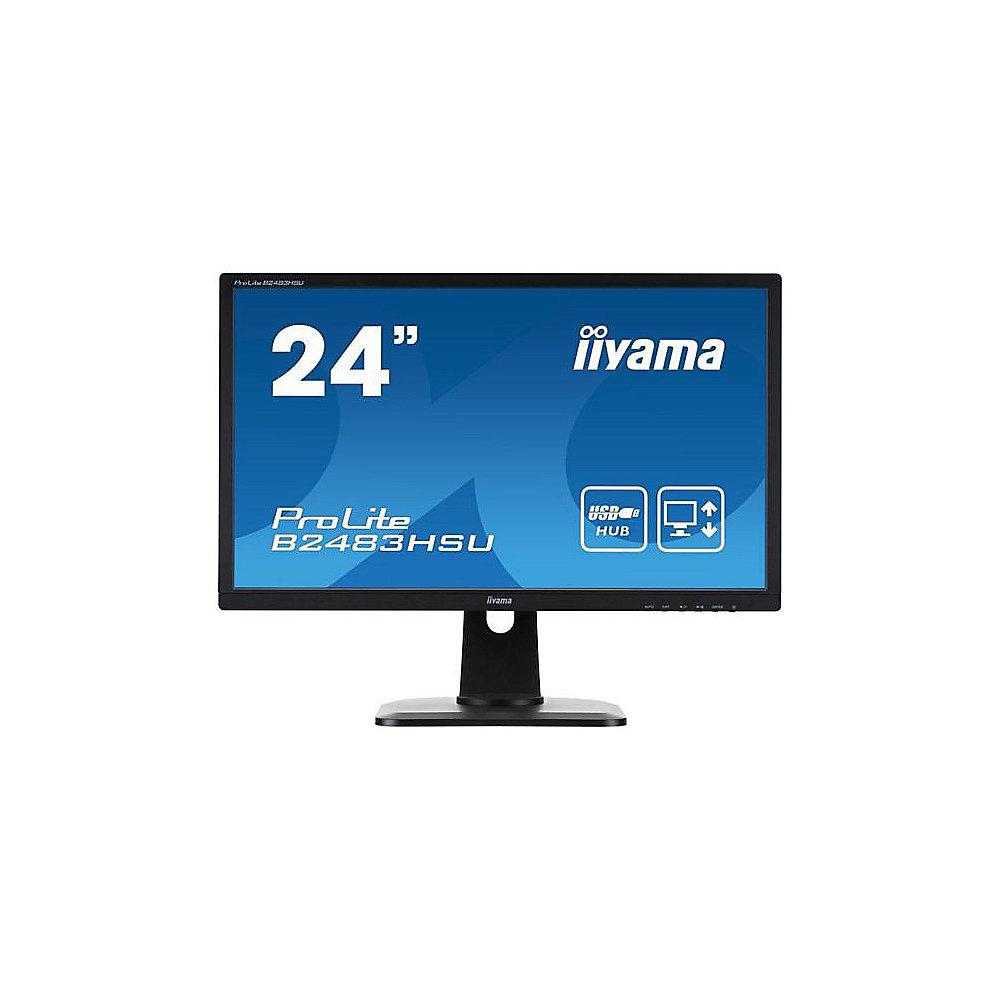 Projekt:iiyama ProLite B2483HSU-B1DP 61cm (24") FHD VGA/DVI/DP 2ms 12Mio:1 Pivot