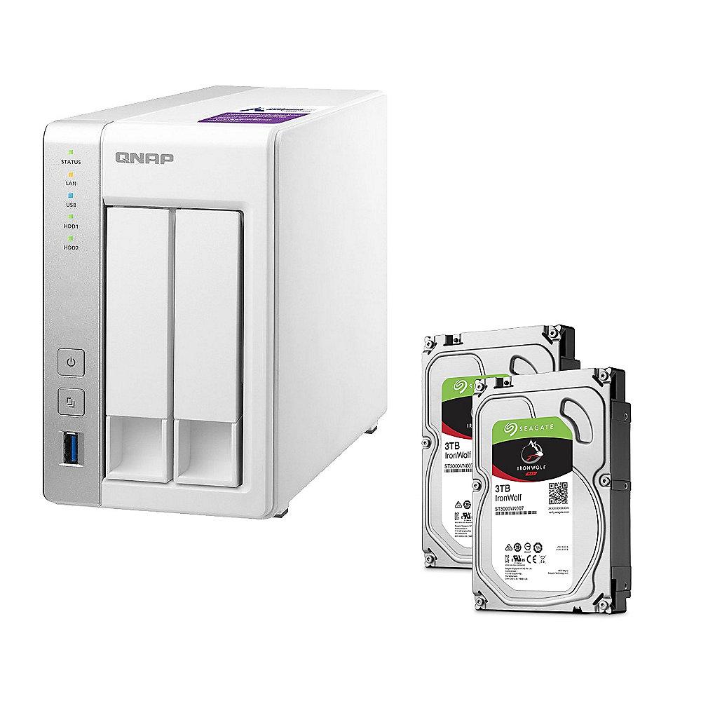 QNAP TS-231P NAS System 2-Bay 6TB inkl. 2x 3TB Seagate ST3000VN007, QNAP, TS-231P, NAS, System, 2-Bay, 6TB, inkl., 2x, 3TB, Seagate, ST3000VN007