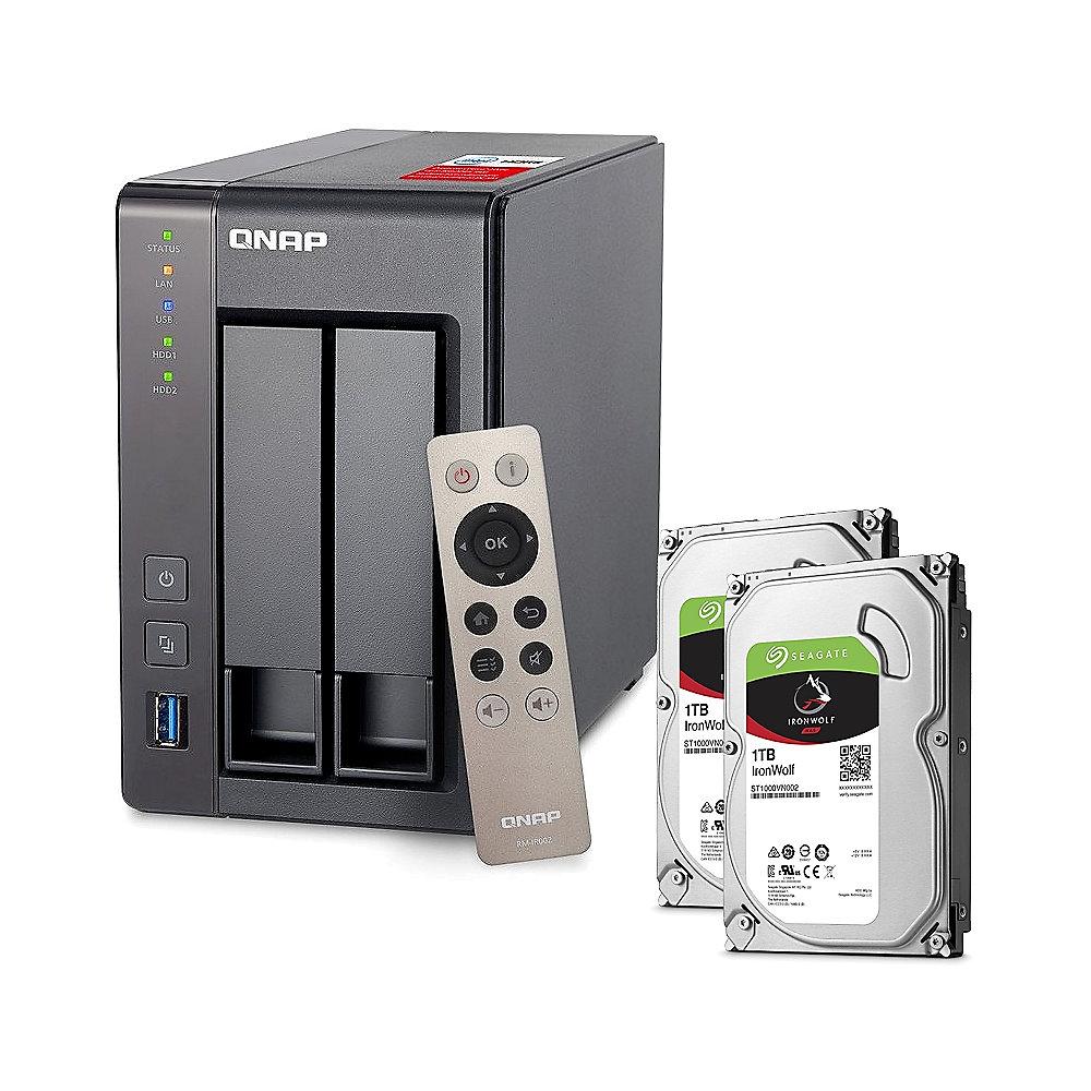 QNAP TS-251 -8G NAS System 2-Bay 2TB inkl. 2x 1TB Seagate ST1000VN002