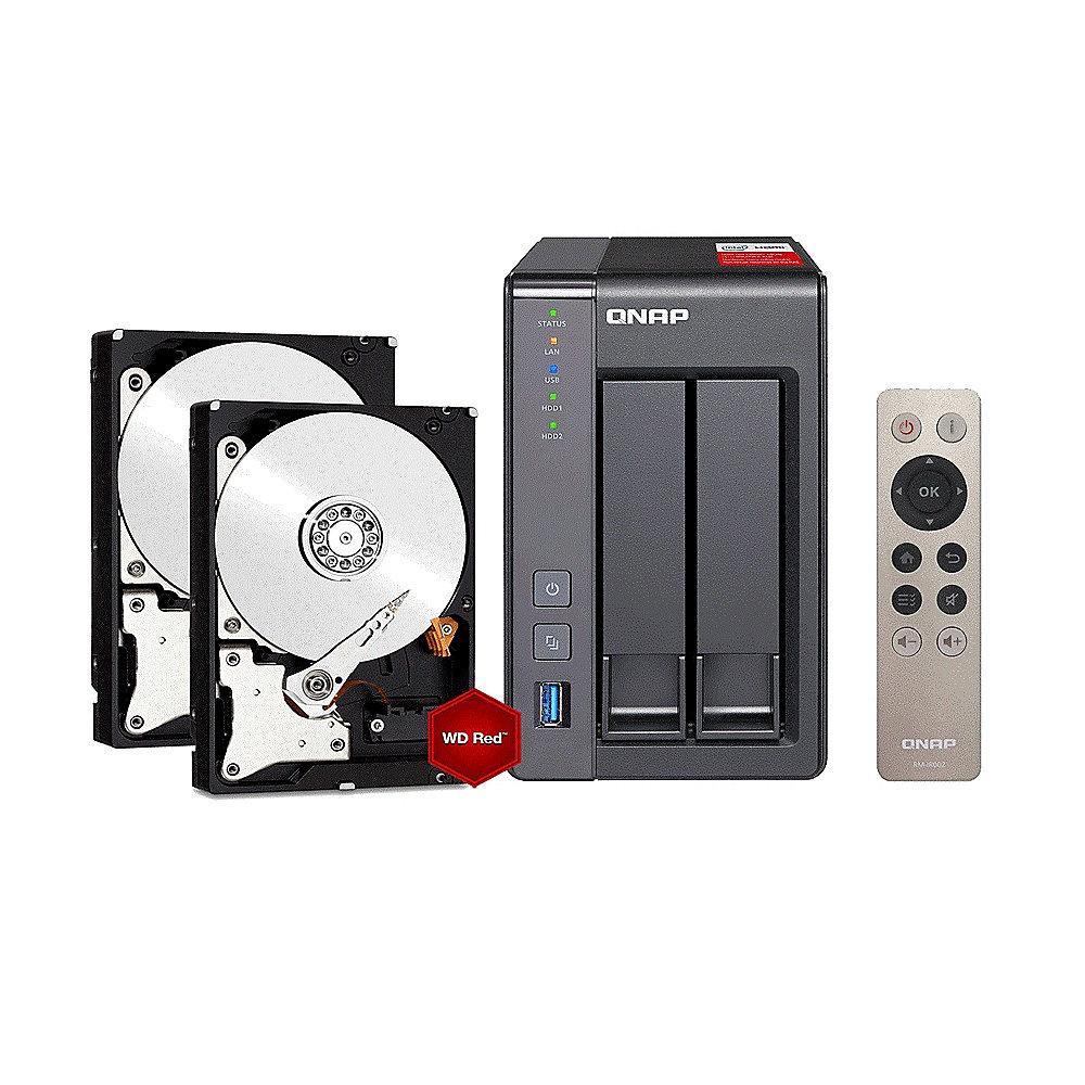 QNAP TS-251  NAS System (2GB RAM) 12TB inkl. 2x 6TB WD RED WD60EFRX