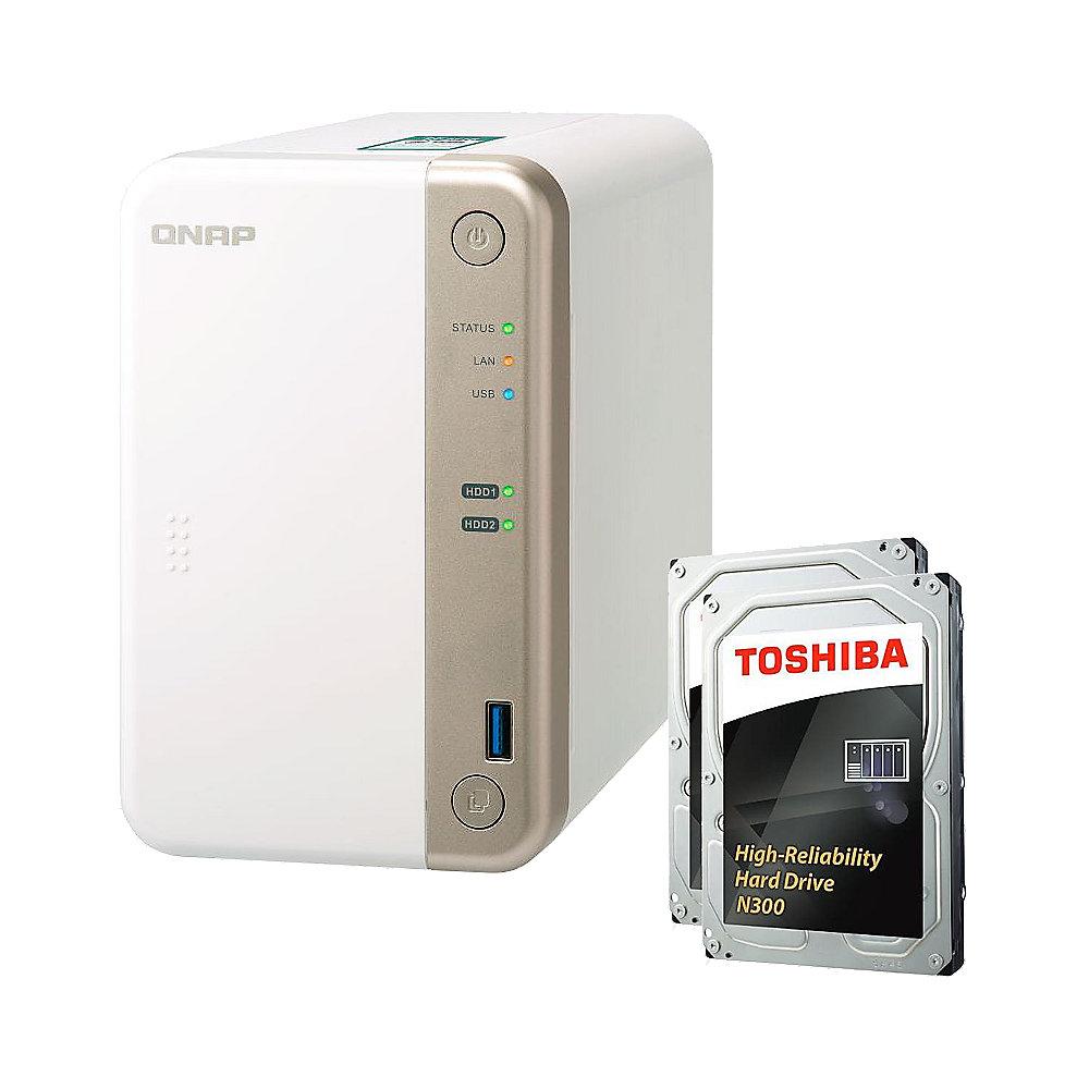 QNAP TS-251B-2G NAS System 2-Bay 8TB inkl. 2x 4TB Toshiba HDWQ140UZSVA