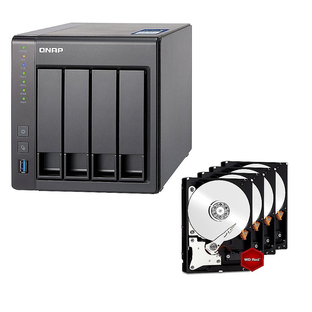 QNAP TS-431X-8G NAS System 4-Bay 24TB inkl. 4x 6TB WD RED WD60EFRX