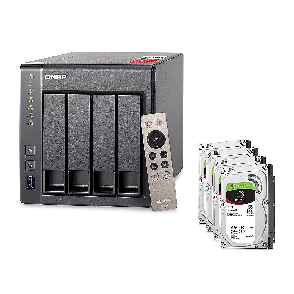 QNAP TS-451 -8G NAS System 4-Bay 8TB inkl. 4x 2TB Seagate ST2000VN004