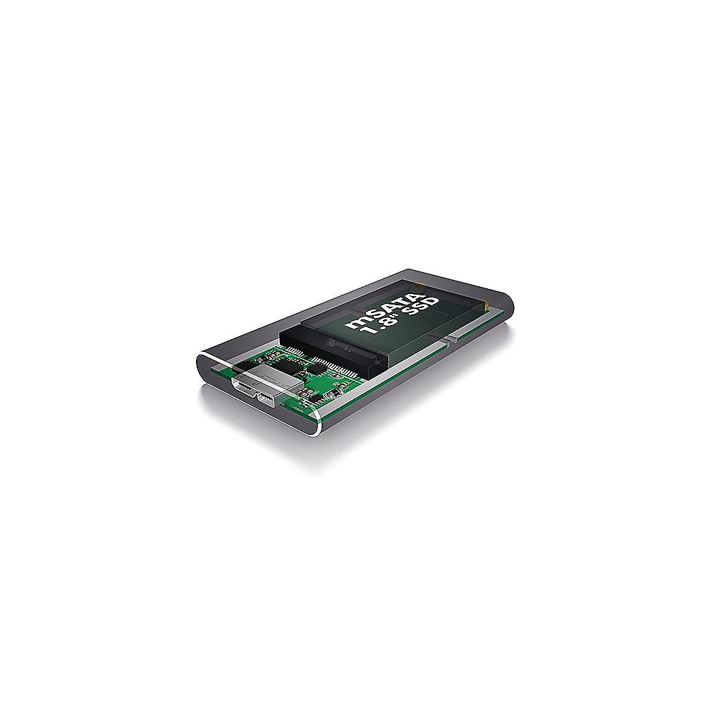 RaidSonic Icy Box IB-182MU3 Ext. Gehäuse USB 3.0 für mSATA SSD, RaidSonic, Icy, Box, IB-182MU3, Ext., Gehäuse, USB, 3.0, mSATA, SSD