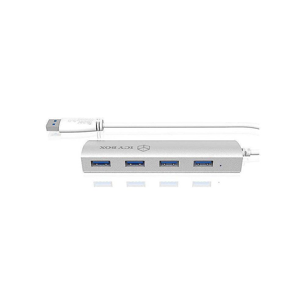RaidSonic Icy Box IB-AC6401 4-Port USB 3.0 Hub silber