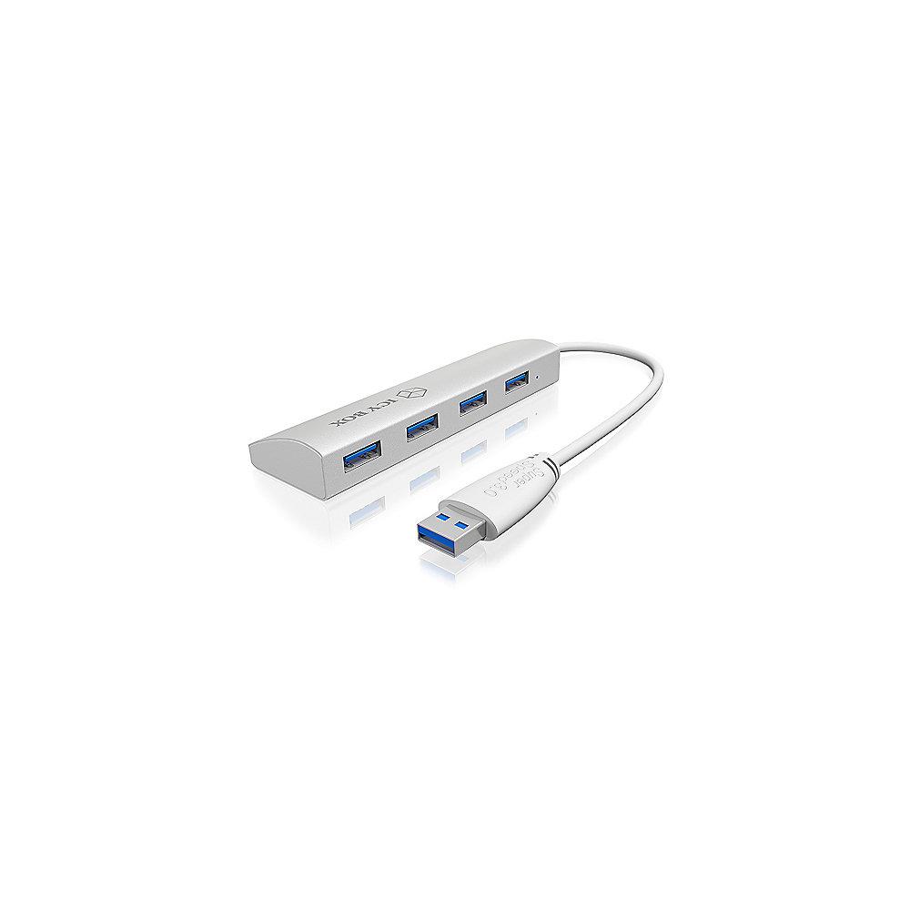 RaidSonic Icy Box IB-AC6401 4-Port USB 3.0 Hub silber