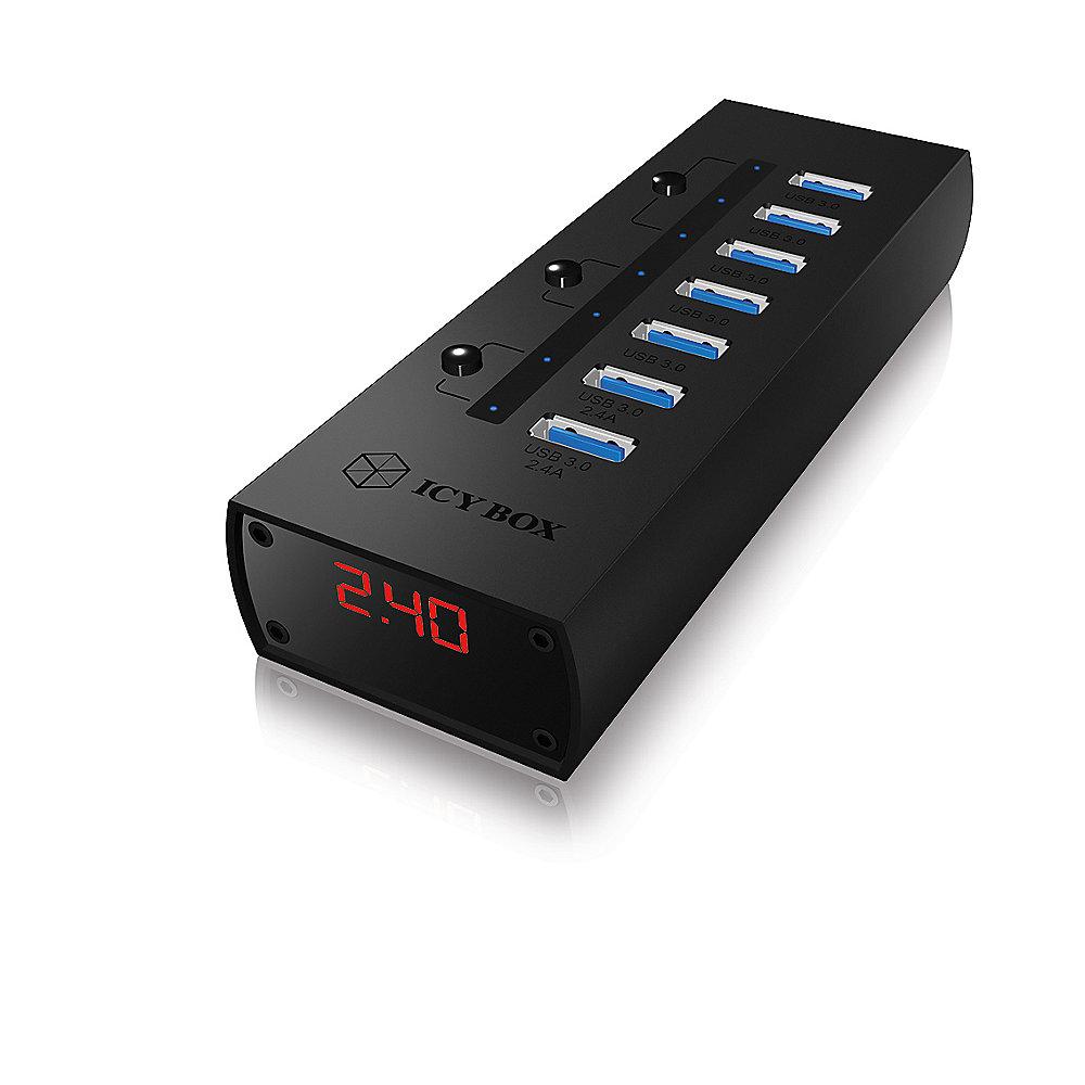 RaidSonic Icy Box IB-AC6702 7 Port USB 3.0 Hub mit 7x Ladeports 70422