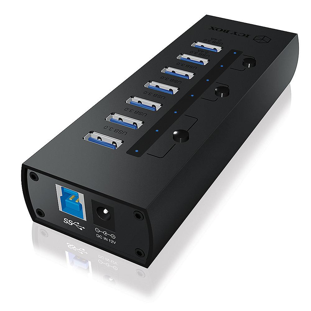 RaidSonic Icy Box IB-AC6702 7 Port USB 3.0 Hub mit 7x Ladeports 70422
