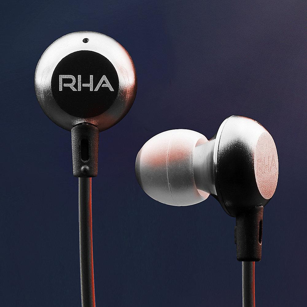 RHA MA650 Wireless Bluetooth In-Ear-Kopfhörer Schwarz/Silber aptx