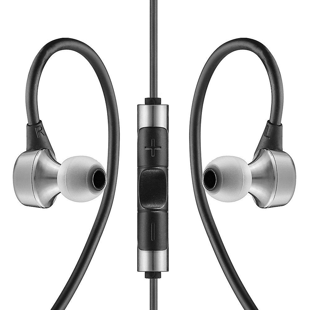 RHA MA750i In-Ear-Kopfhörer mit Fernbedienung Mikrofon Hi-Res - Schwarz/Silber, RHA, MA750i, In-Ear-Kopfhörer, Fernbedienung, Mikrofon, Hi-Res, Schwarz/Silber