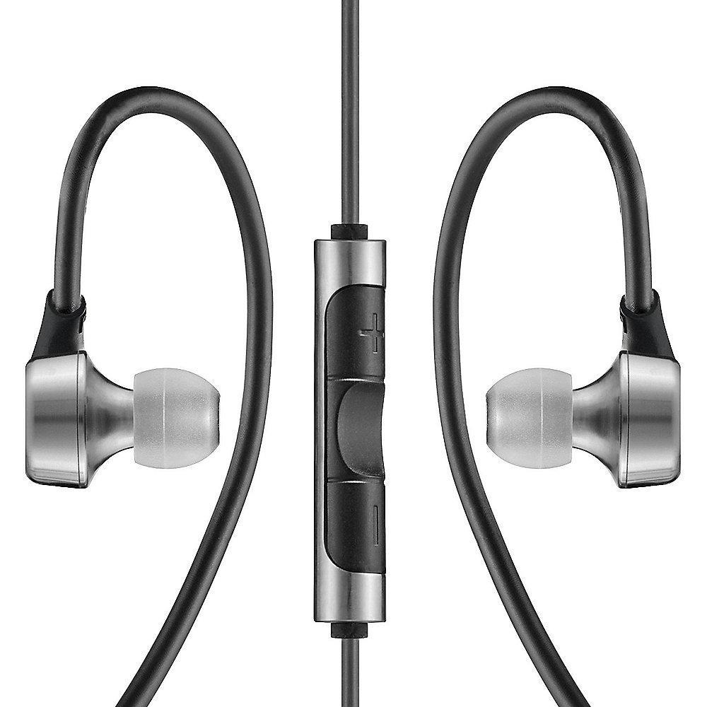 RHA MA750i In-Ear-Kopfhörer mit Fernbedienung Mikrofon Hi-Res - Schwarz/Silber, RHA, MA750i, In-Ear-Kopfhörer, Fernbedienung, Mikrofon, Hi-Res, Schwarz/Silber