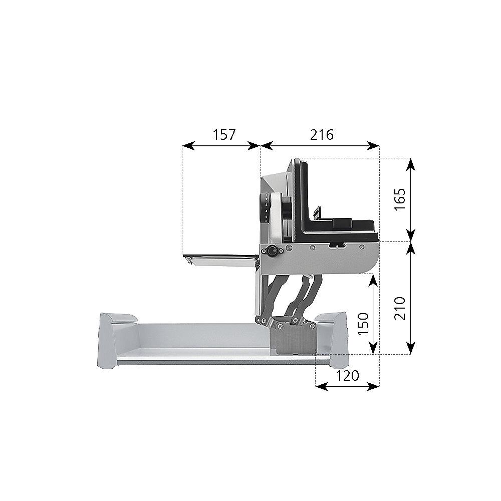 ritter AES 72 SR-H Einbau-Allesschneider silber f. 50cm Schublade