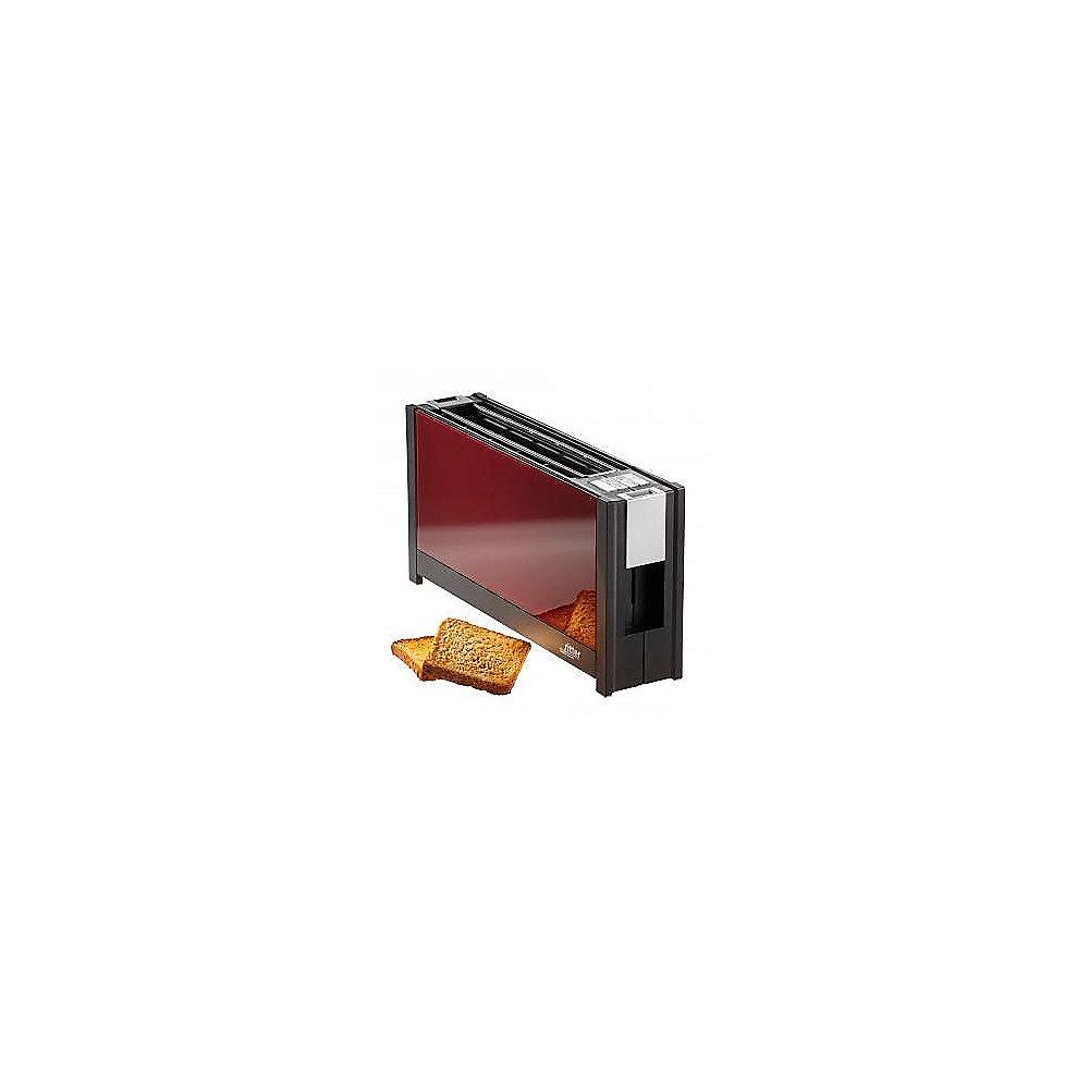 ritter volcano 5 Langschlitz-Toaster mit Glasfronten rot