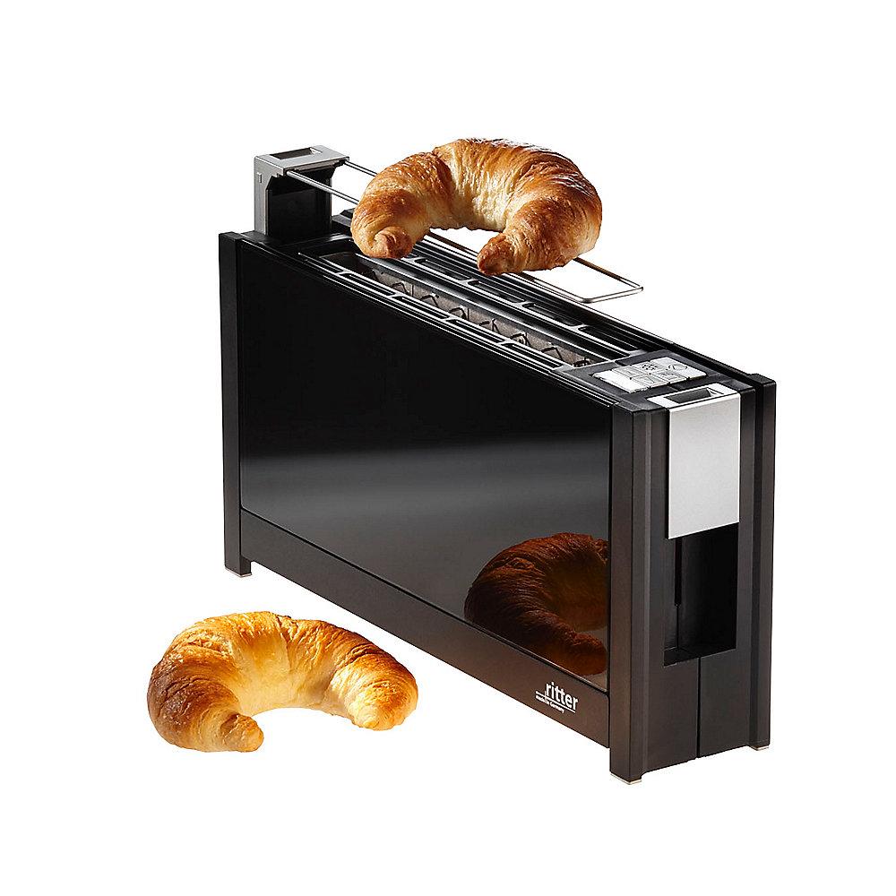 ritter volcano 5 Langschlitz-Toaster mit Glasfronten schwarz