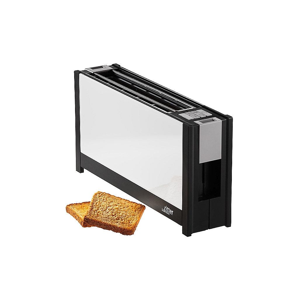 ritter volcano 5 Langschlitz-Toaster mit Glasfronten weiß