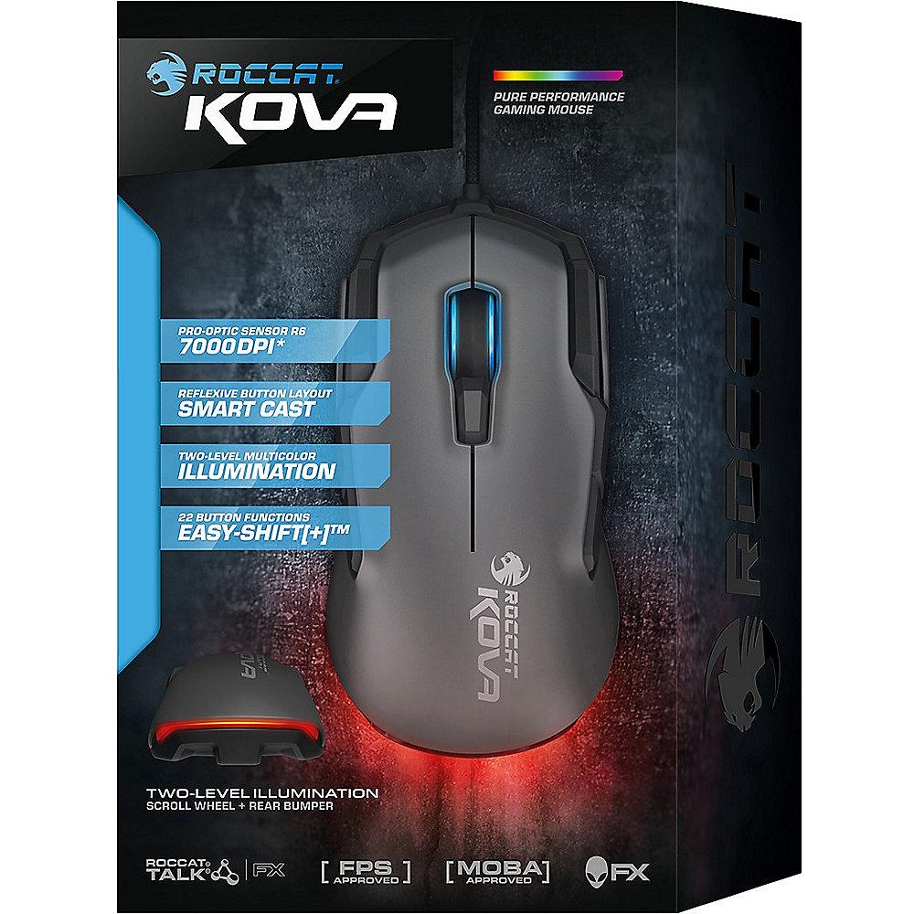 ROCCAT Kova Pure Performance Gaming Maus grau ROC-11-502