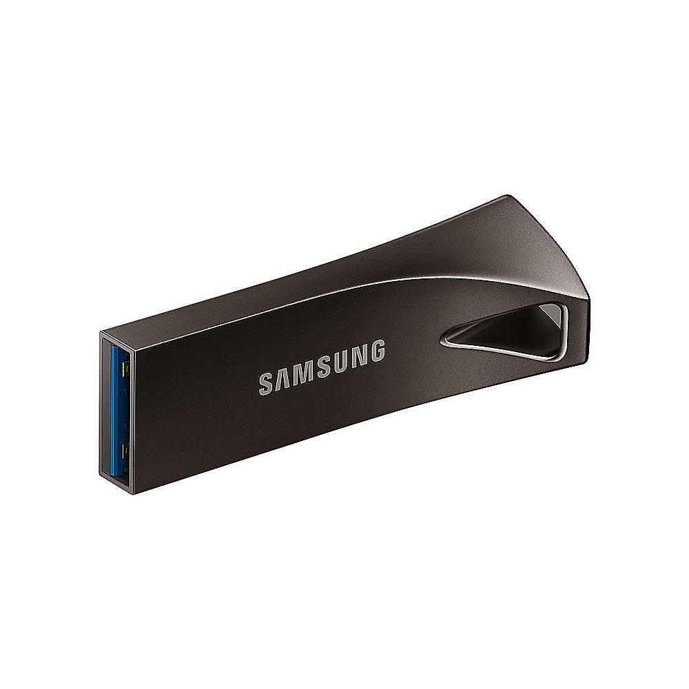 Samsung BAR Plus 256GB Flash Drive 3.1 USB Stick Metallgehäuse grau, Samsung, BAR, Plus, 256GB, Flash, Drive, 3.1, USB, Stick, Metallgehäuse, grau