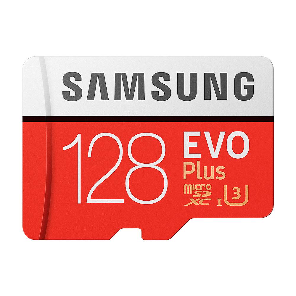 Samsung Evo Plus 128 GB microSDXC Speicherkarte (100 MB/s, Class 10, UHS-I, U3)