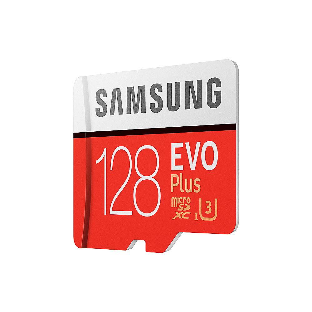 Samsung Evo Plus 128 GB microSDXC Speicherkarte (100 MB/s, Class 10, UHS-I, U3)