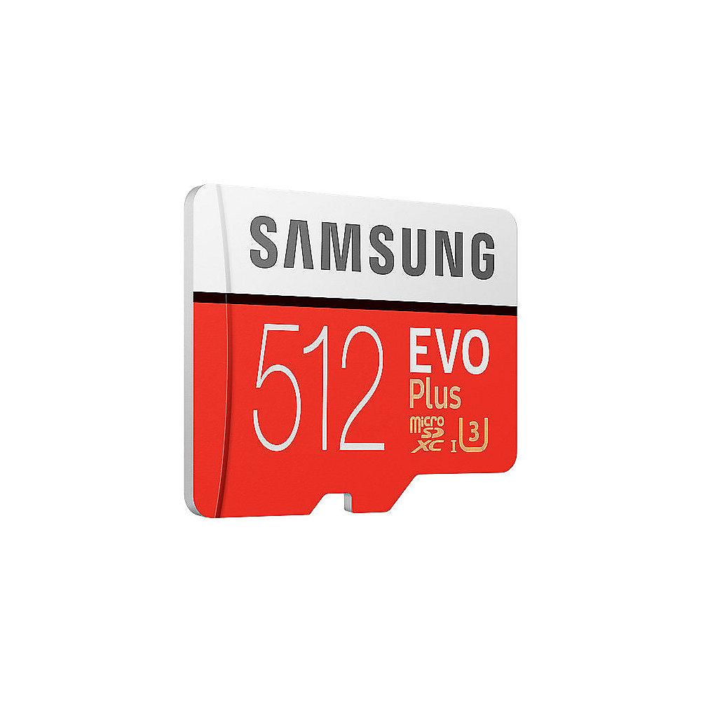 Samsung Evo Plus 512 GB microSDXC Speicherkarte (100 MB/s, Class 10, UHS-I, U3)