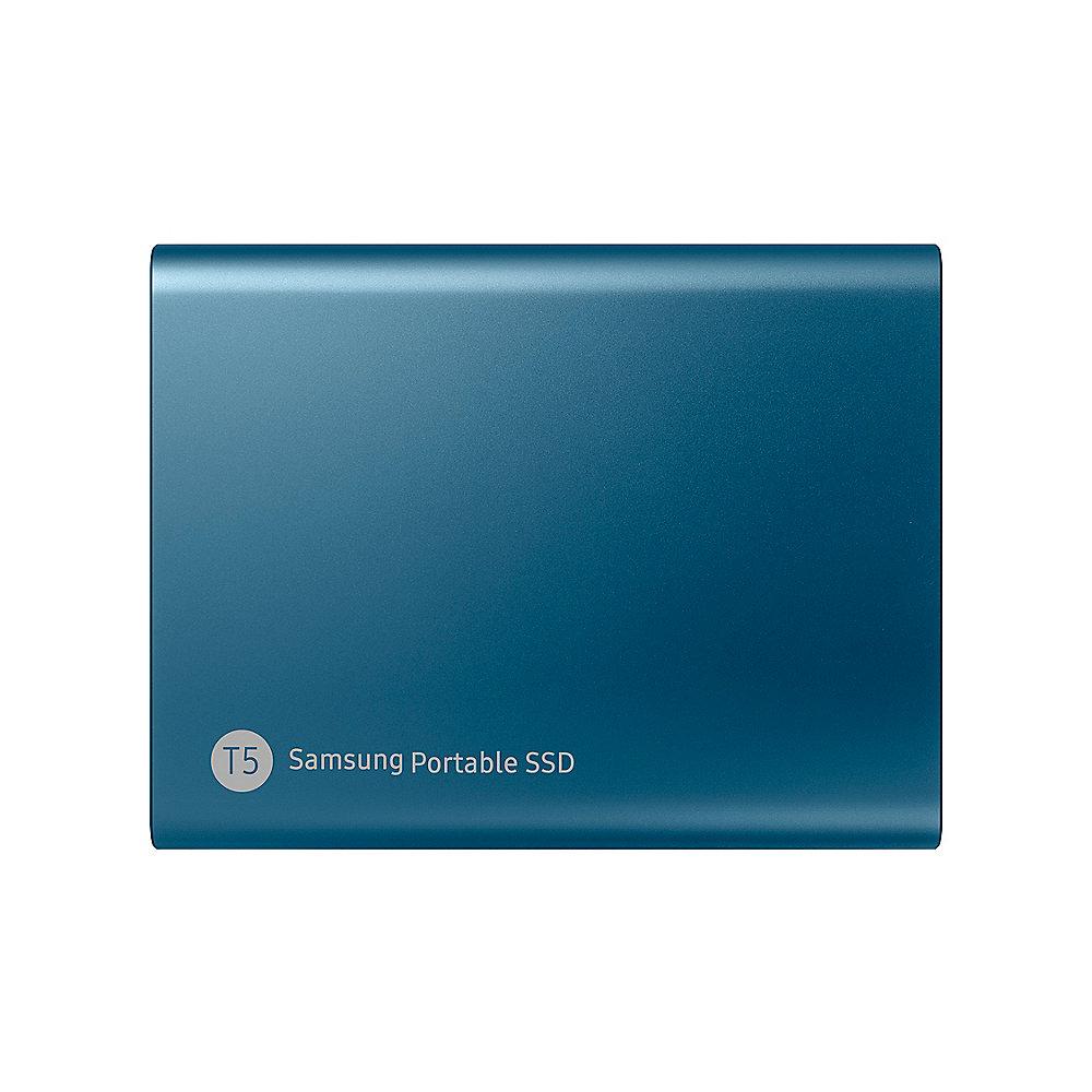 Samsung Portable SSD T5 250GB USB3.1 Gen2 Typ-C blau, Samsung, Portable, SSD, T5, 250GB, USB3.1, Gen2, Typ-C, blau