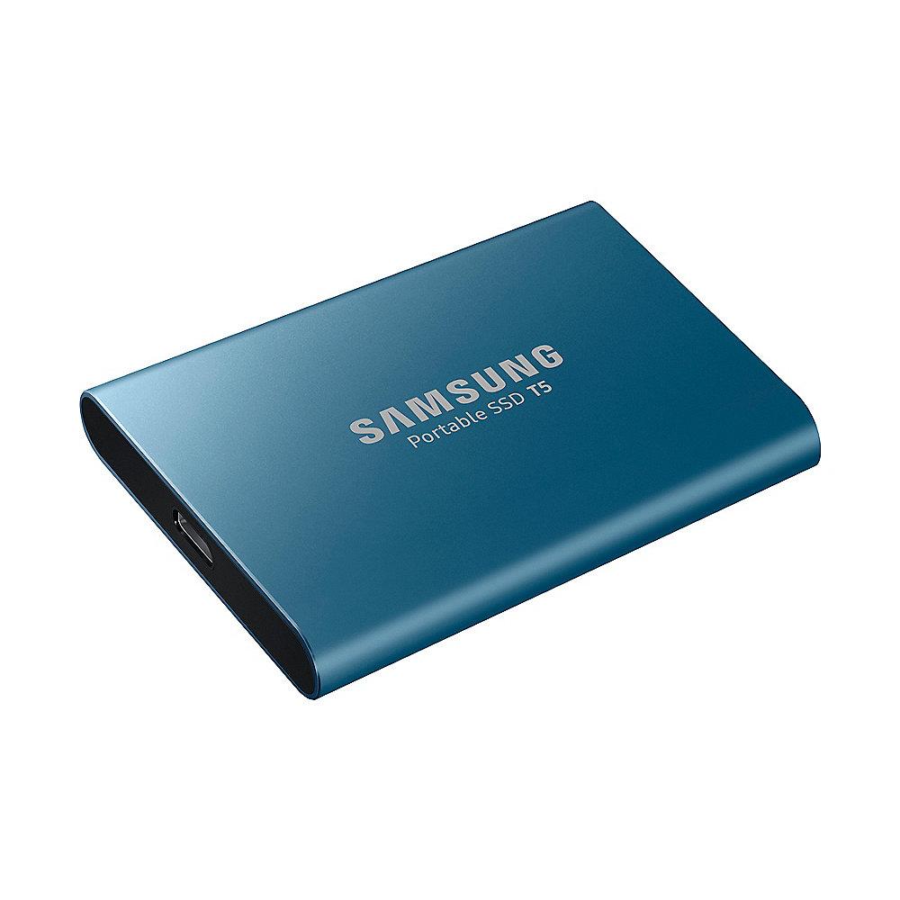 Samsung Portable SSD T5 250GB USB3.1 Gen2 Typ-C blau, Samsung, Portable, SSD, T5, 250GB, USB3.1, Gen2, Typ-C, blau