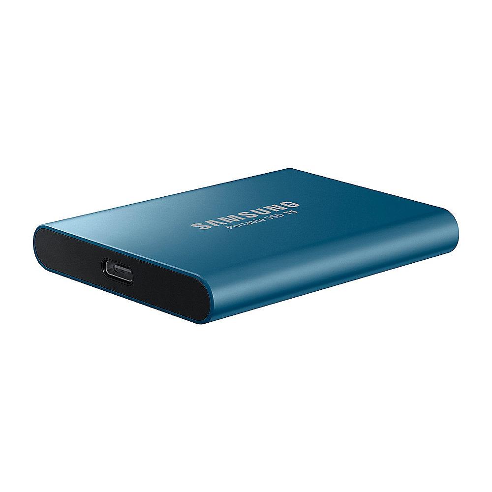 Samsung Portable SSD T5 250GB USB3.1 Gen2 Typ-C blau, Samsung, Portable, SSD, T5, 250GB, USB3.1, Gen2, Typ-C, blau