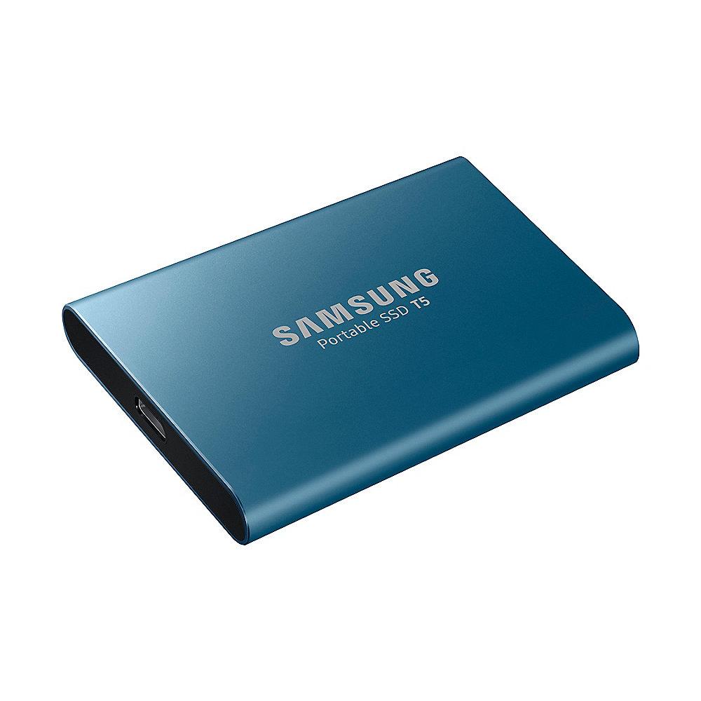 Samsung Portable SSD T5 500GB USB3.1 Gen2 Typ-C blau, Samsung, Portable, SSD, T5, 500GB, USB3.1, Gen2, Typ-C, blau