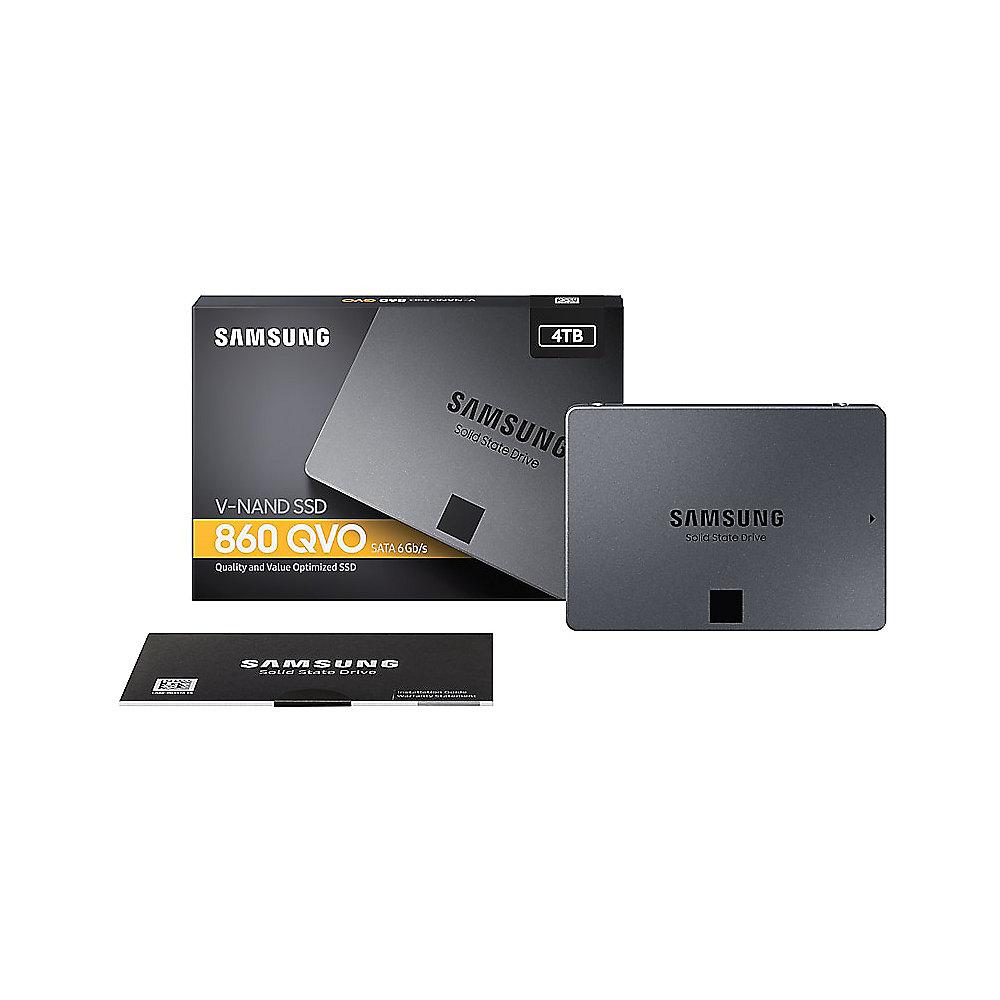 Samsung SSD 860 QVO Series 4TB 2.5zoll MLC V-NAND SATA600, Samsung, SSD, 860, QVO, Series, 4TB, 2.5zoll, MLC, V-NAND, SATA600